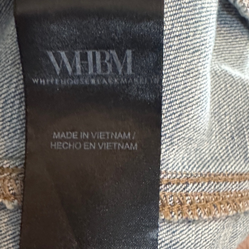 NWOT White House Black Market Blue and Tan Jean and Tweed Jacket - Picture 7 of 10